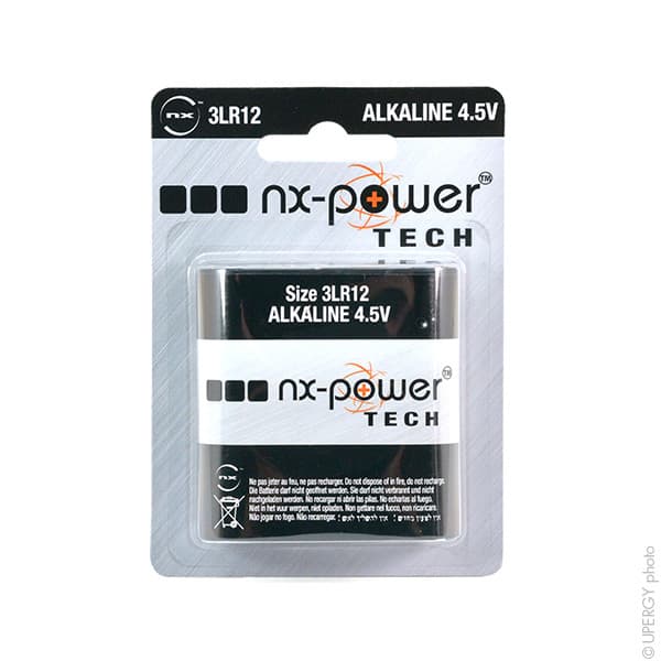NX - Pile alcaline blister x1 3LR12 Nx-Power Tech 4.5V 4.4Ah