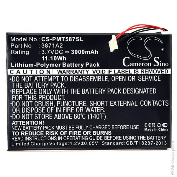 NX - Batterie tablette 3.7V 3000mAh