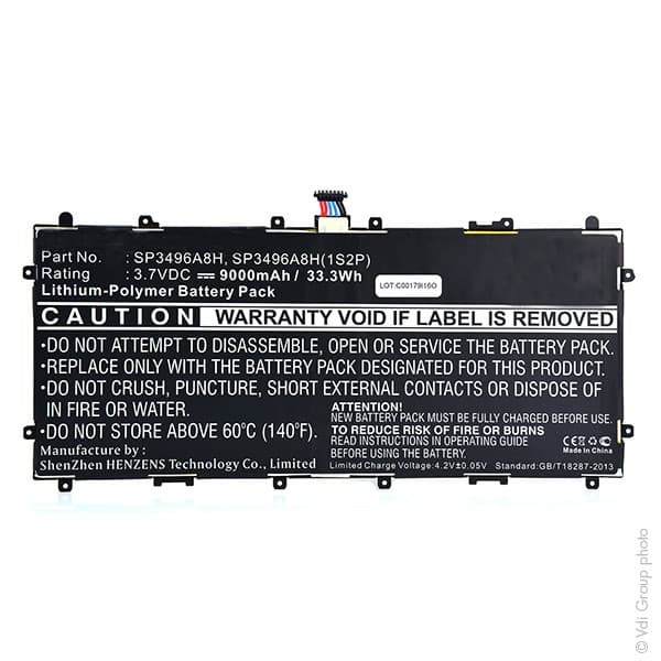 NX - Batterie tablette 3.7V 8000mAh