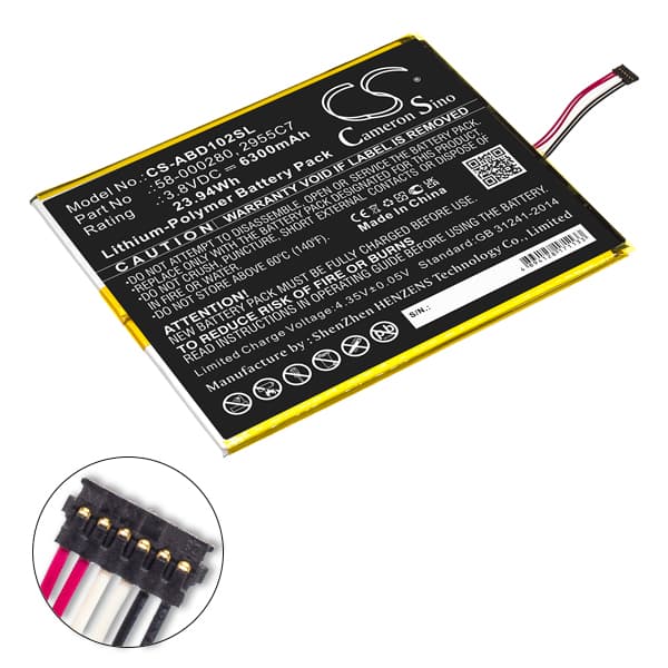 NX - Batterie tablette compatible Amazon 3.8V 6300mAh