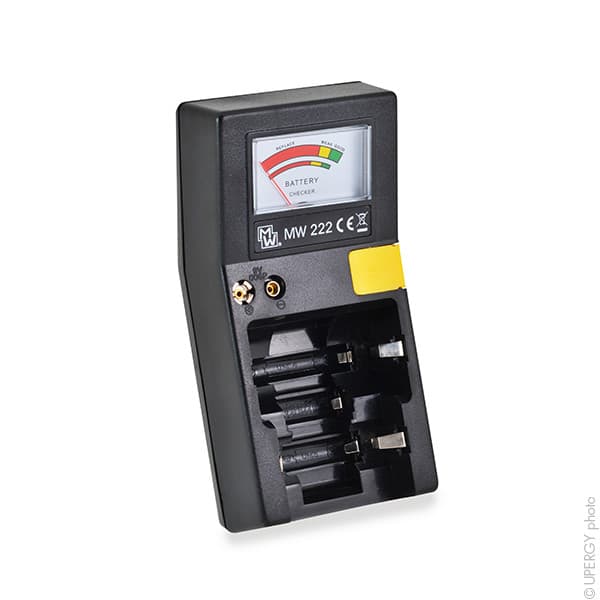 MW - Testeur piles/accus universel AAA, AA, C, D, 9V, BOUTONS