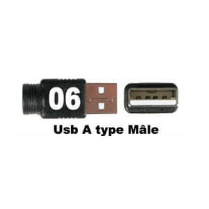 NX - Connecteur type USB A (180°) (Type 6)
