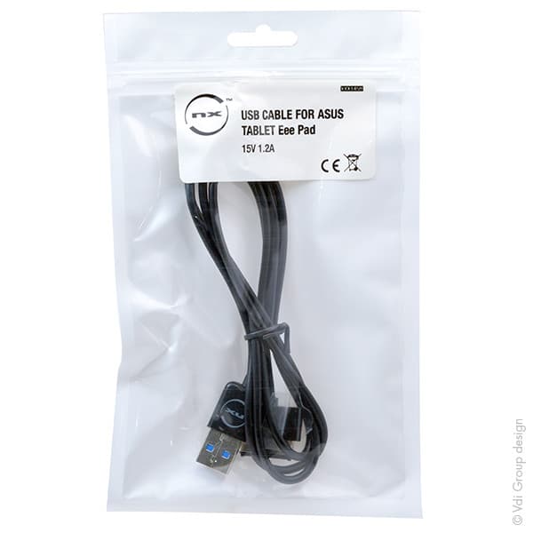 NX - Cable USB pour tablette Asus Eee Pad 15V 1.2A