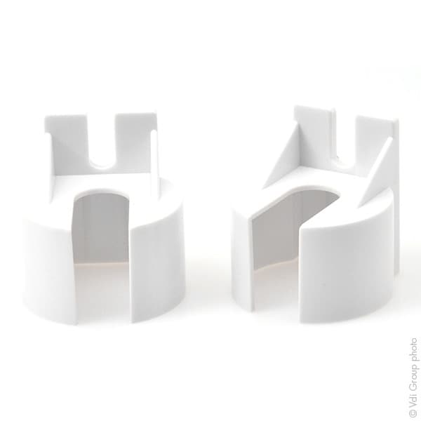 NX - End caps pour pack eclairage de secours taille D (x 2pcs)