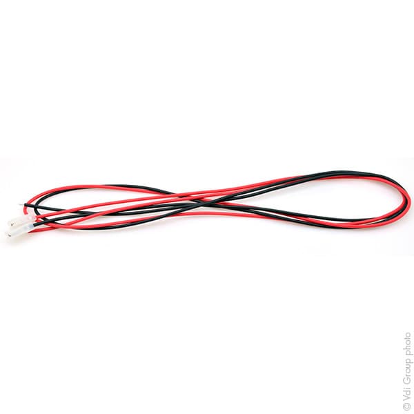 NX - Faston 4.8mm femelle + fils (lot de fils rouge + noir)