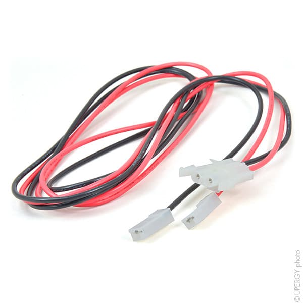 NX - Faston 4.8mm femelle + fils+ connecteur AMP (lot de fils rouge + noir)