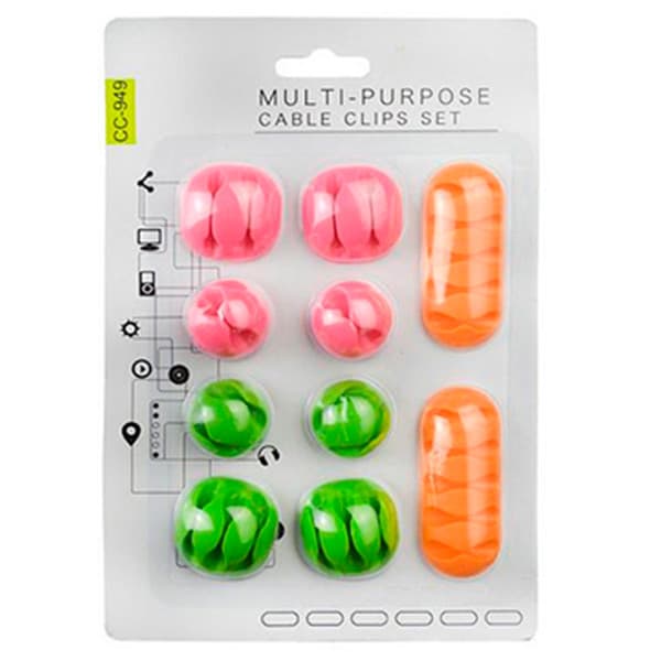 NX - 10 clips pour câbles multi usages (câble management)
