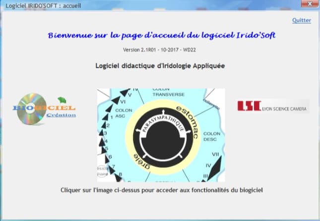logiciel d'iridologie iridosoft