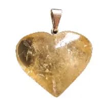 pendentif cœur jaspe jaune