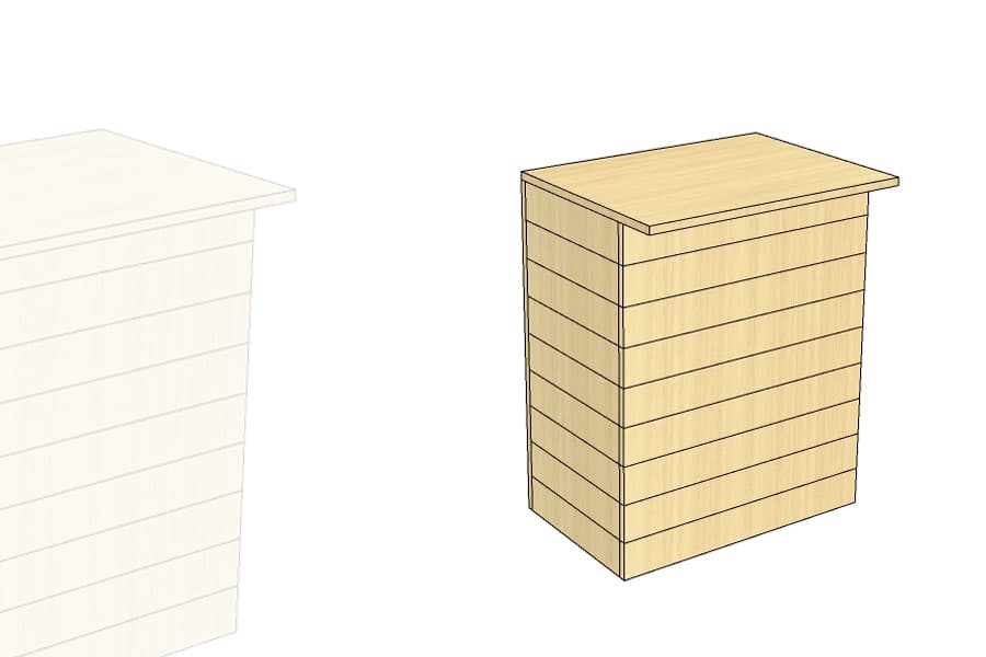 Module d'Encaissement 700 Bois Clair + 1 étagère réglable