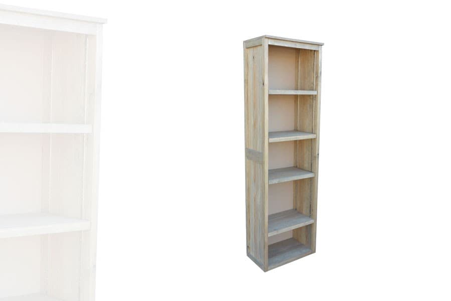 Armoire Étagères Étroite Ouverte Bois Vieilli