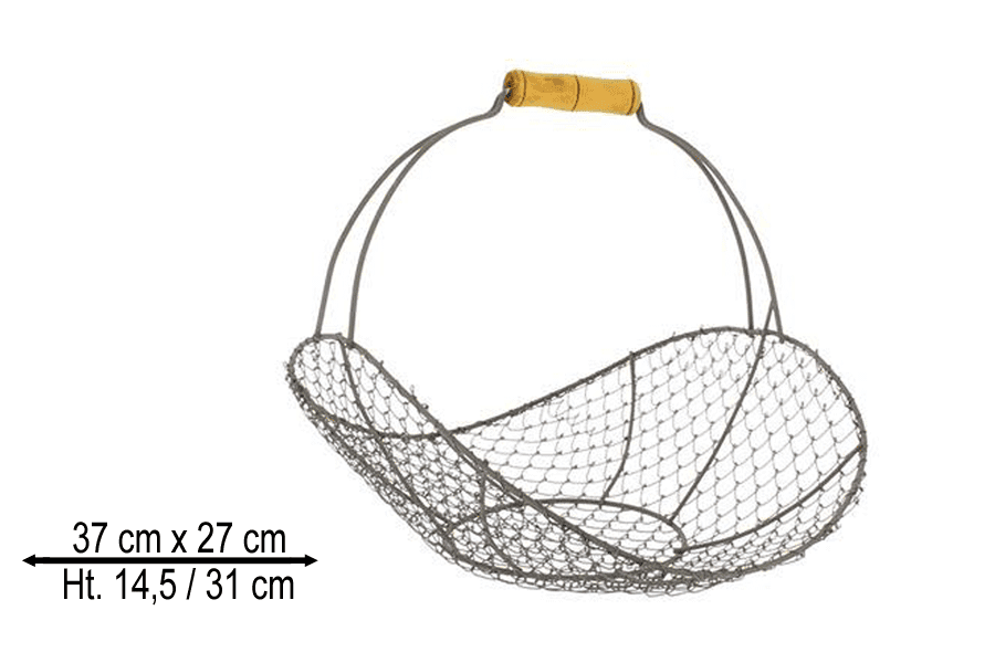Panier Récolte Métal Vieilli