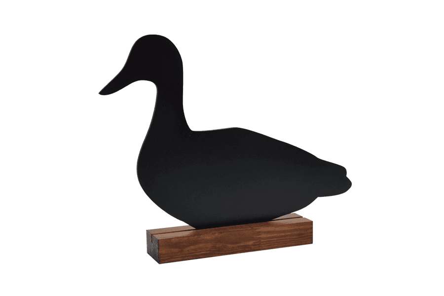 Ardoise Figurine CANARD sur Socle Bois Vernis