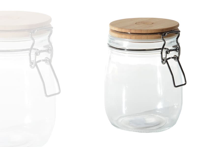Bocal Rond en Verre Fermeture Métal 750 ml