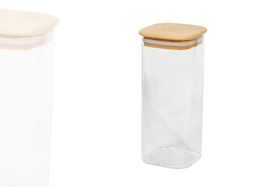Pot Carré de Conservation 1 litre en Verre Borosilicaté