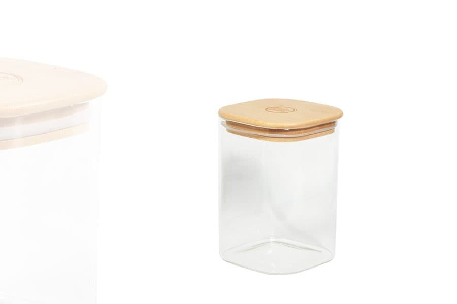Pot Carré de Conservation 850 ml en Verre Borosilicaté