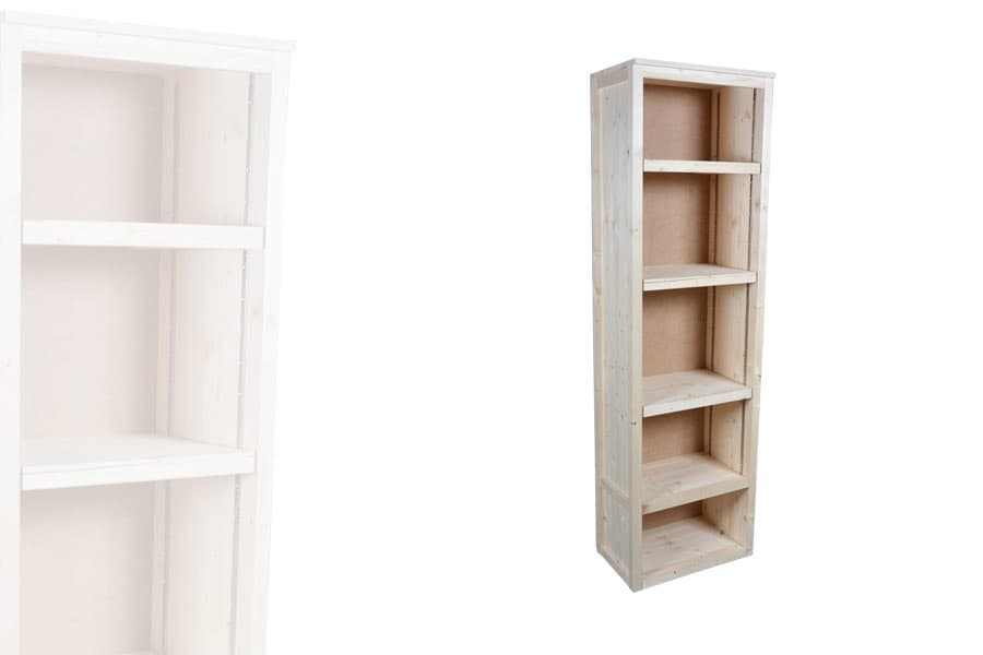 Armoire Étagères Étroite Ouverte Bois Clair