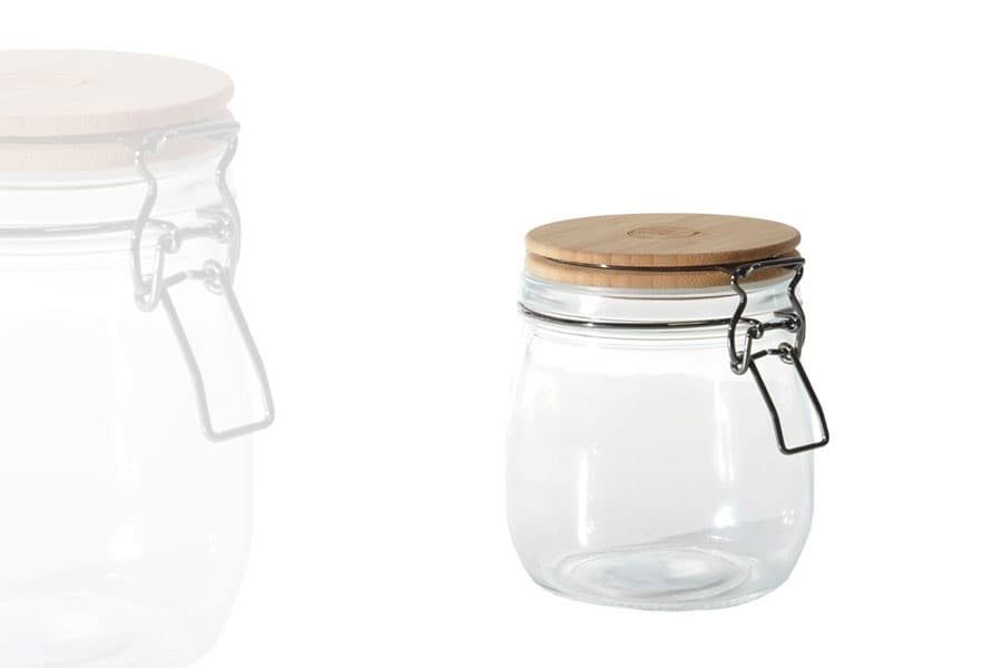 Bocal Rond en Verre Fermeture Métal 500 ml