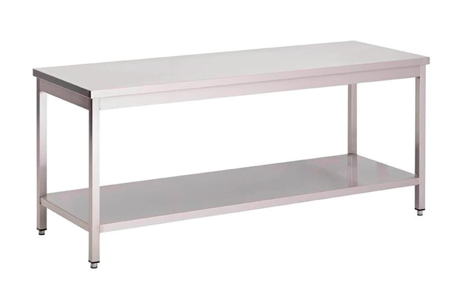 Table de préparation 2 niveaux INOX AISI 430 Larg. 200 x Prof. 60 cm