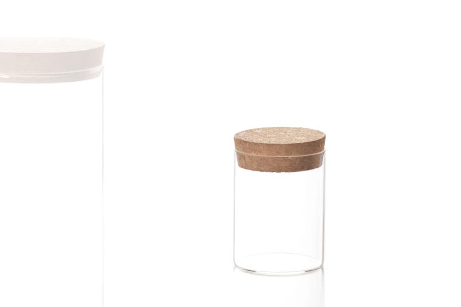 Bocal Rond 170 ml en Verre Bouchon Liège