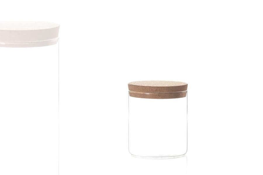 Bocal Rond 300 ml en Verre Bouchon Liège
