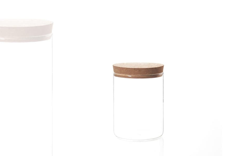 Bocal Rond 600 ml en Verre Bouchon Liège