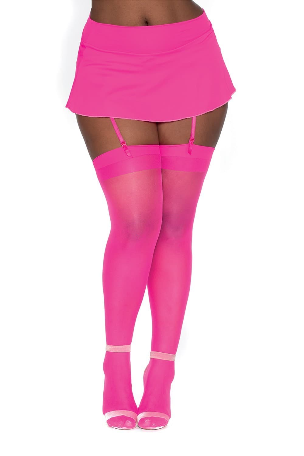 Bas rose néon semi-opaque