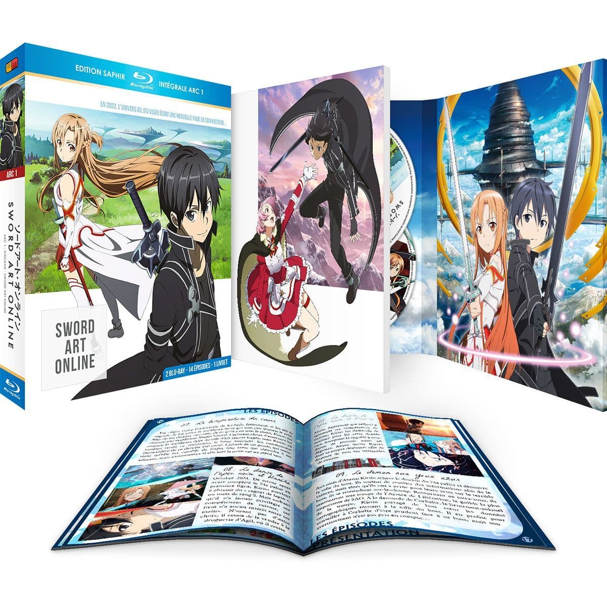 Sword Art Online Arc 1 (SAO) Coffret Blu-Ray + Livret Edition Saphir