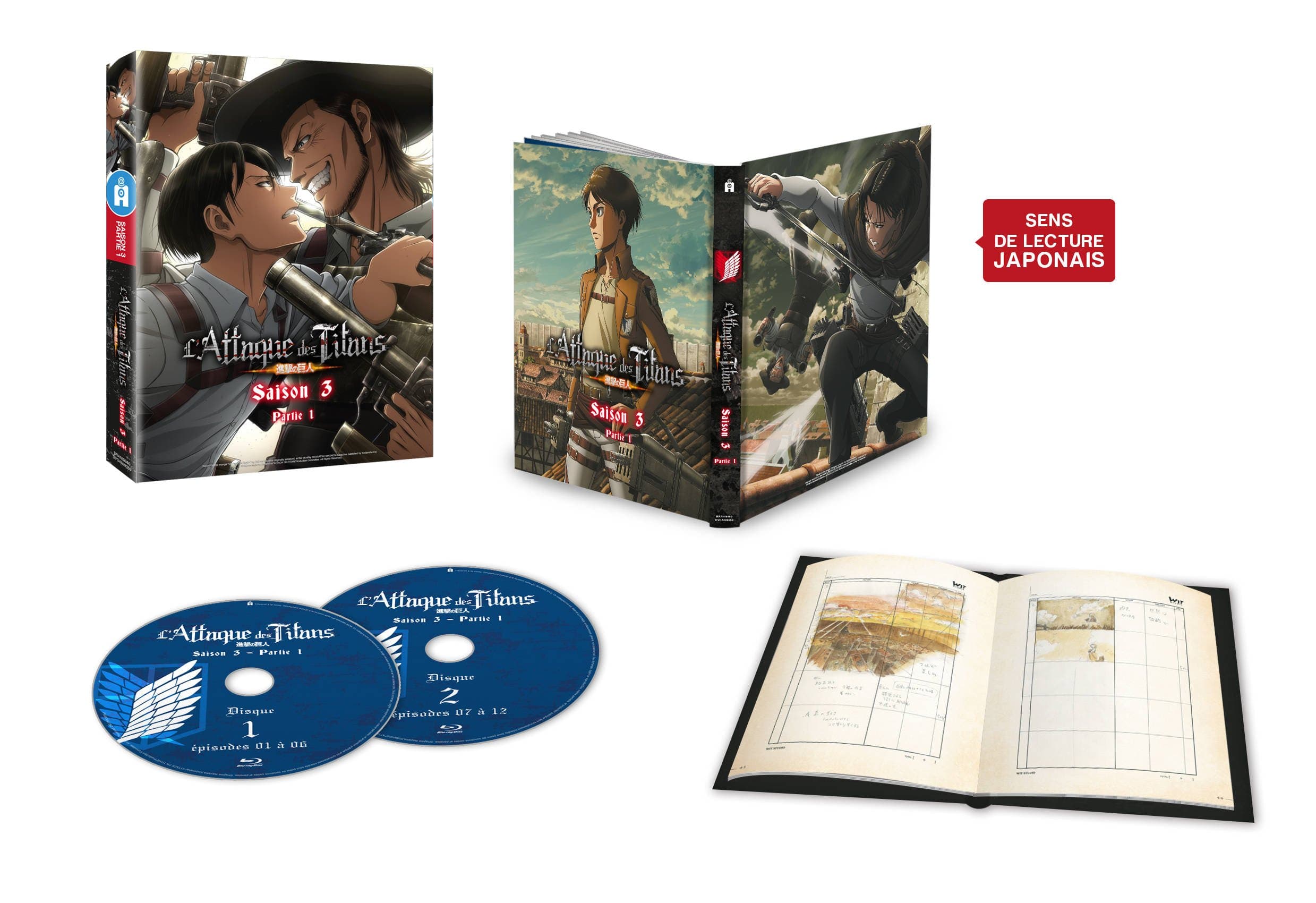 L'Attaque des Titans - Saison 3 - Partie 1 - Collector - Blu-Ray