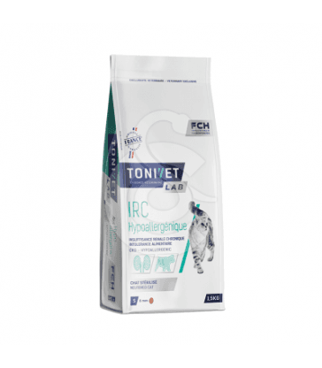 Tonivet chat irc hypoallergénique . sac de 1,5 kg