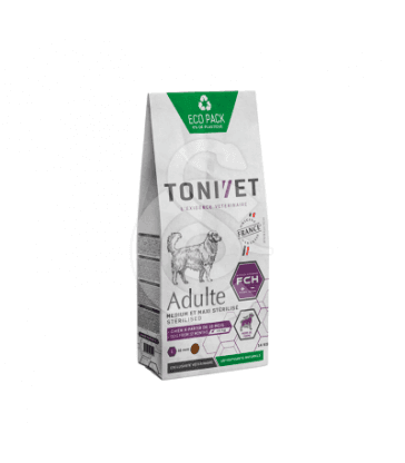 Tonivet chien adulte medium & maxi stérilisé. sac de 14 kg