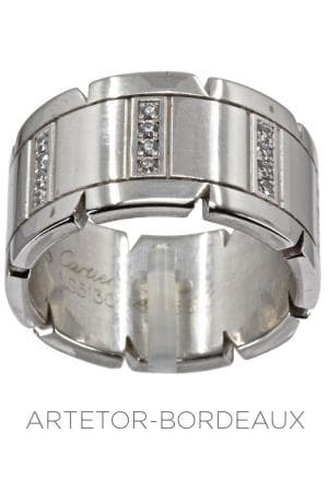 Bague Tank française signée Cartier