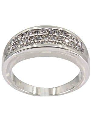 BAGUE MODERNE PAVAGE DIAMANTS