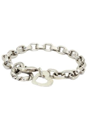 BRACELET MAILLE FORÇAT AVEC PAMPILLES