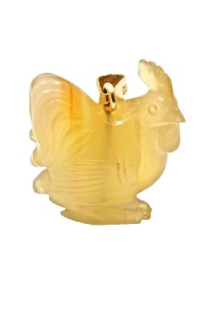 PENDENTIF COQ VIETNAMIEN EN QUARTZ