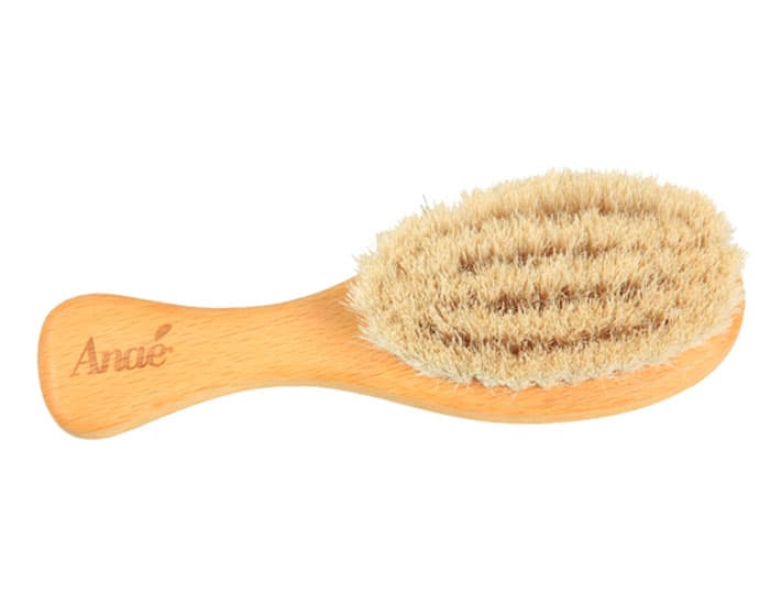 ANAE Brosse à Cheveux Bébé - Hêtre FSC et Poils de Chèvre - 13 cm