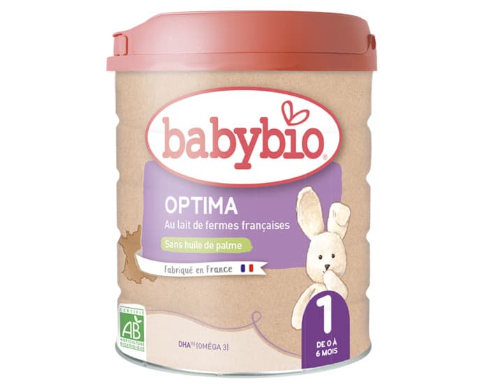 BABYBIO Lait pour Nourrisson 1 Optima - De 0 à 6 mois - 800 g