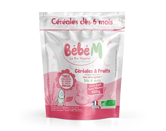 BEBE M Céréales et Fruits - 220g - Dès 6 mois