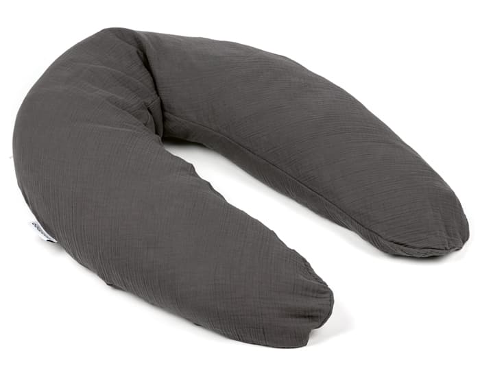 DOOMOO BASICS Coussin de Maternité en Coton Bio Comfy Big  Tetra Grey