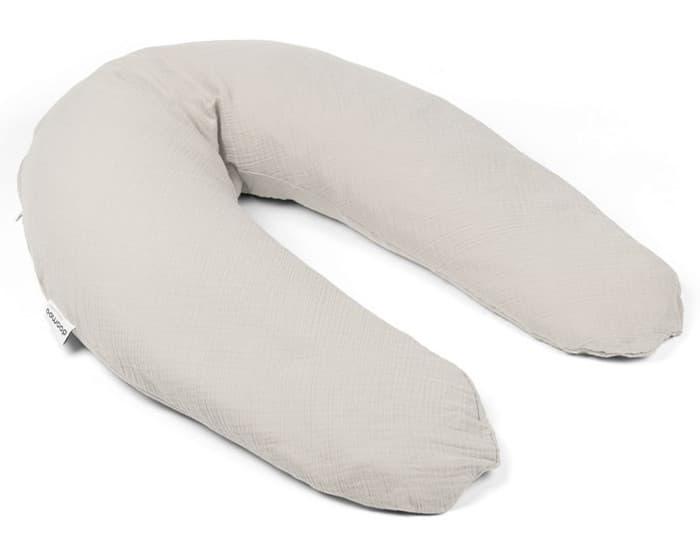 DOOMOO BASICS Coussin de Maternité en Coton Bio Comfy Big  Tetra Almond