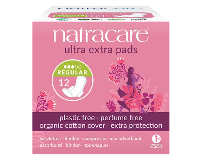 NATRACARE Serviette Hygiénique Ultra Extra à Ailettes Normal - Boite de 12