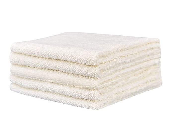 LES TENDANCES D'EMMA 5 Débarbouillettes Lavables - Bambou Ecru