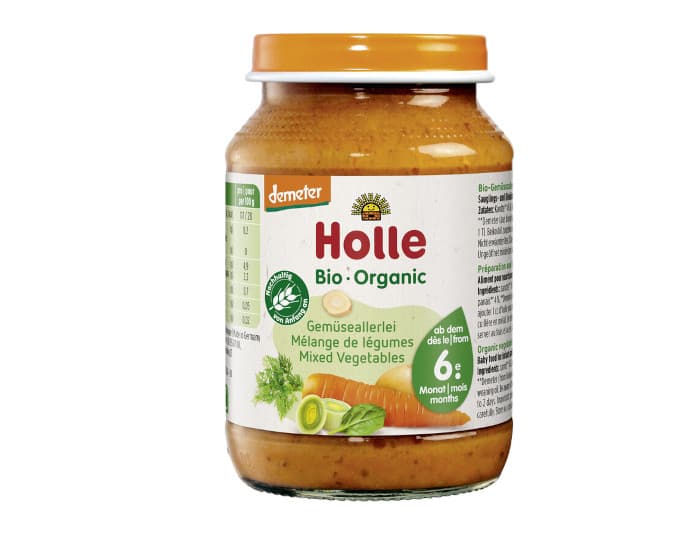 HOLLE Petit Pot Légume - 125 ou 190 g Mélange de Légumes - 5M