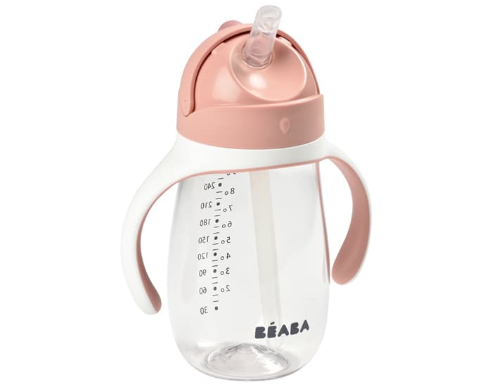 BEABA Tasse Paille Rose - Dès 8 mois - 300 ml