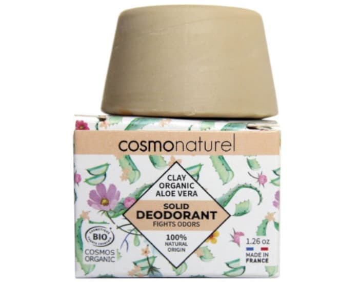 COSMO NATUREL Déodorant Solide Argile et Aloe Vera - 36 g