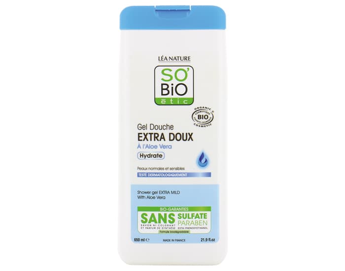 SO'BIO ÉTIC Gel Douche Extra Doux Aloe Vera - 650 ml