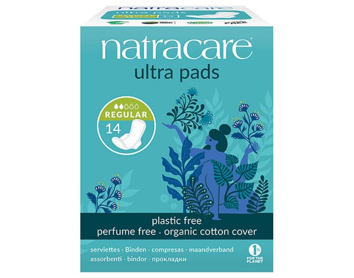 NATRACARE Serviette Hygiénique Ultra à Ailettes Normal - Boite de 14