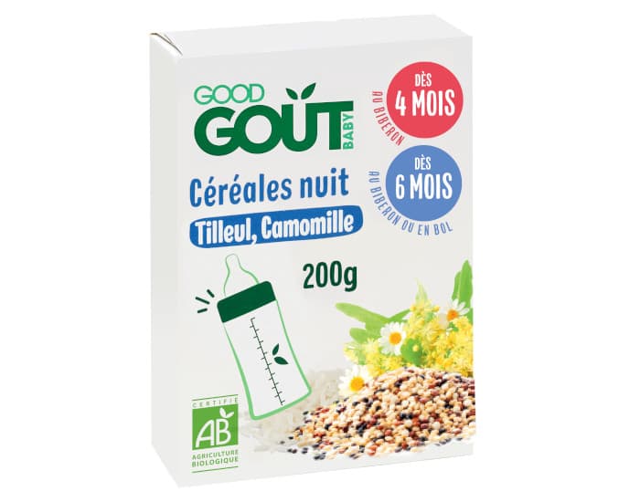 GOOD GOUT Céréales Nuit Tilleul Camomille - 200g - Dès 4 mois