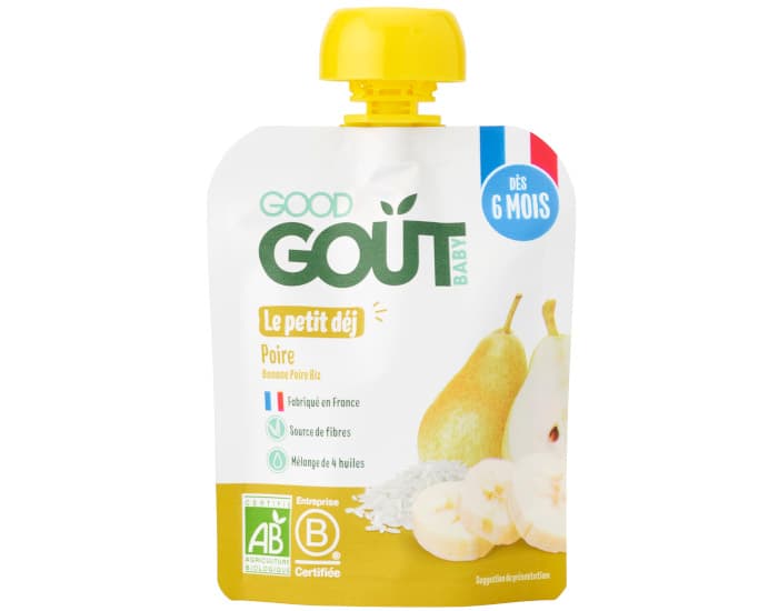 GOOD GOUT Gourde Petit Déj Poire - Dès 6 mois - 70 g