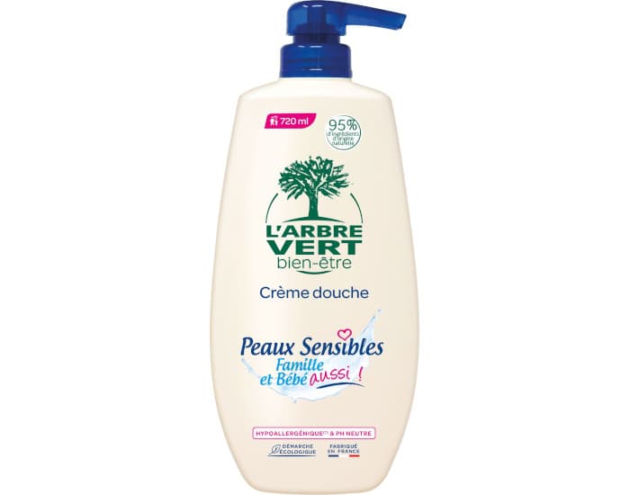 L'ARBRE VERT BIEN-ÊTRE Crème Douche Surgras Famille et Bébé 720 ml